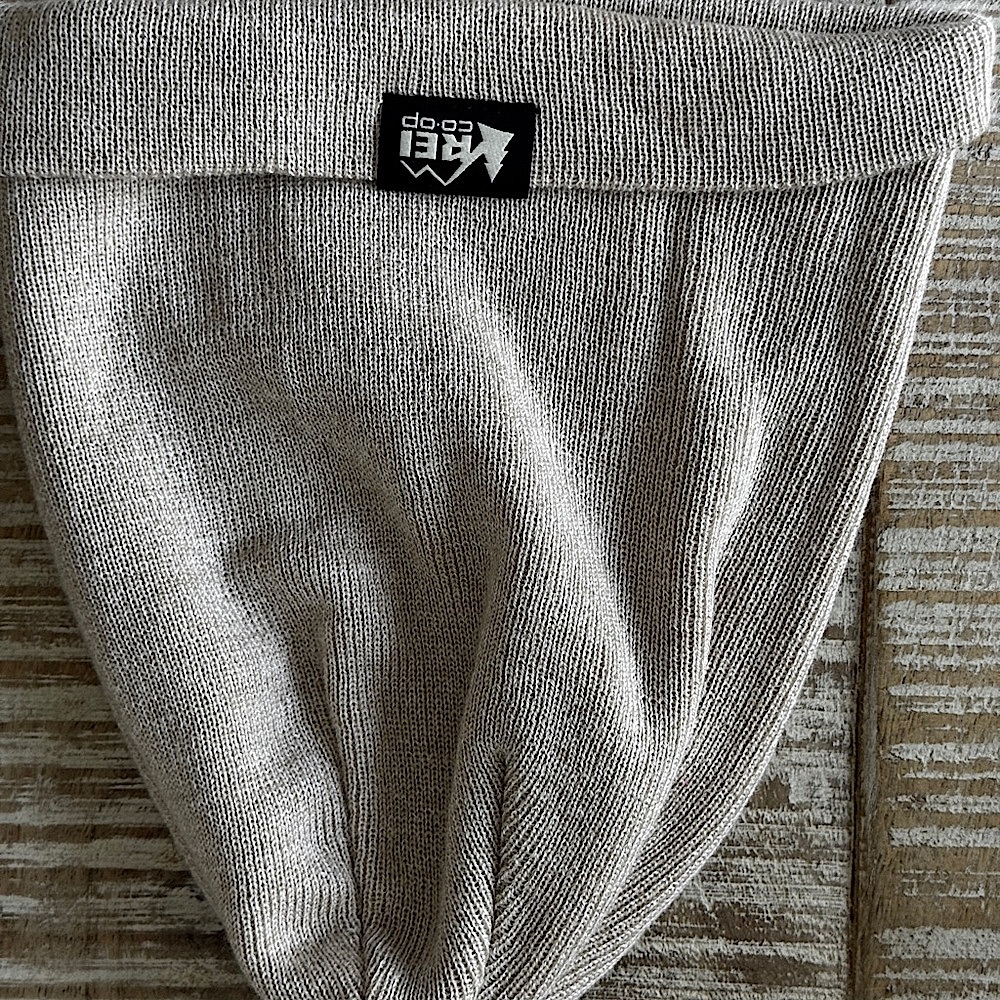 REI Beige Logo Beanie
